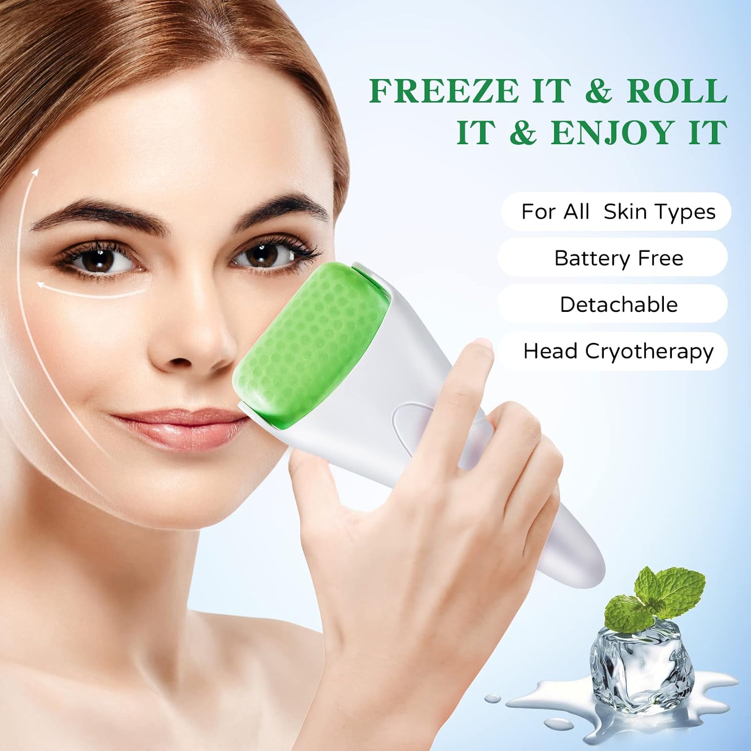 Reusable Ice Roller for Face and Eyes, Cooling Facial Massage Tool for Skincare - Image 7