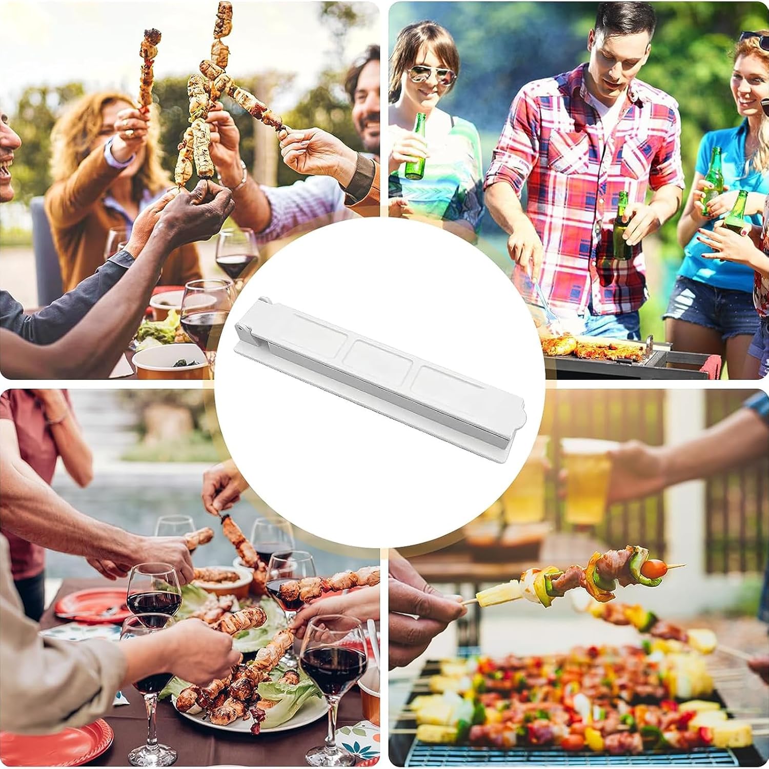 Manual Kebab Maker Skewer Press Mold for Long Skewers - Image 9