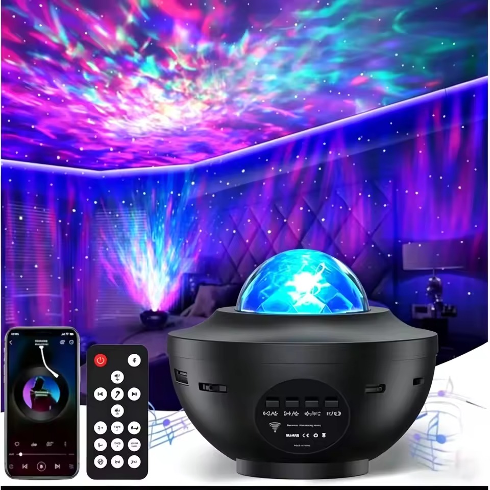 LED Galaxy Star Projector Night Light with Bluetooth Speaker - Image 2
