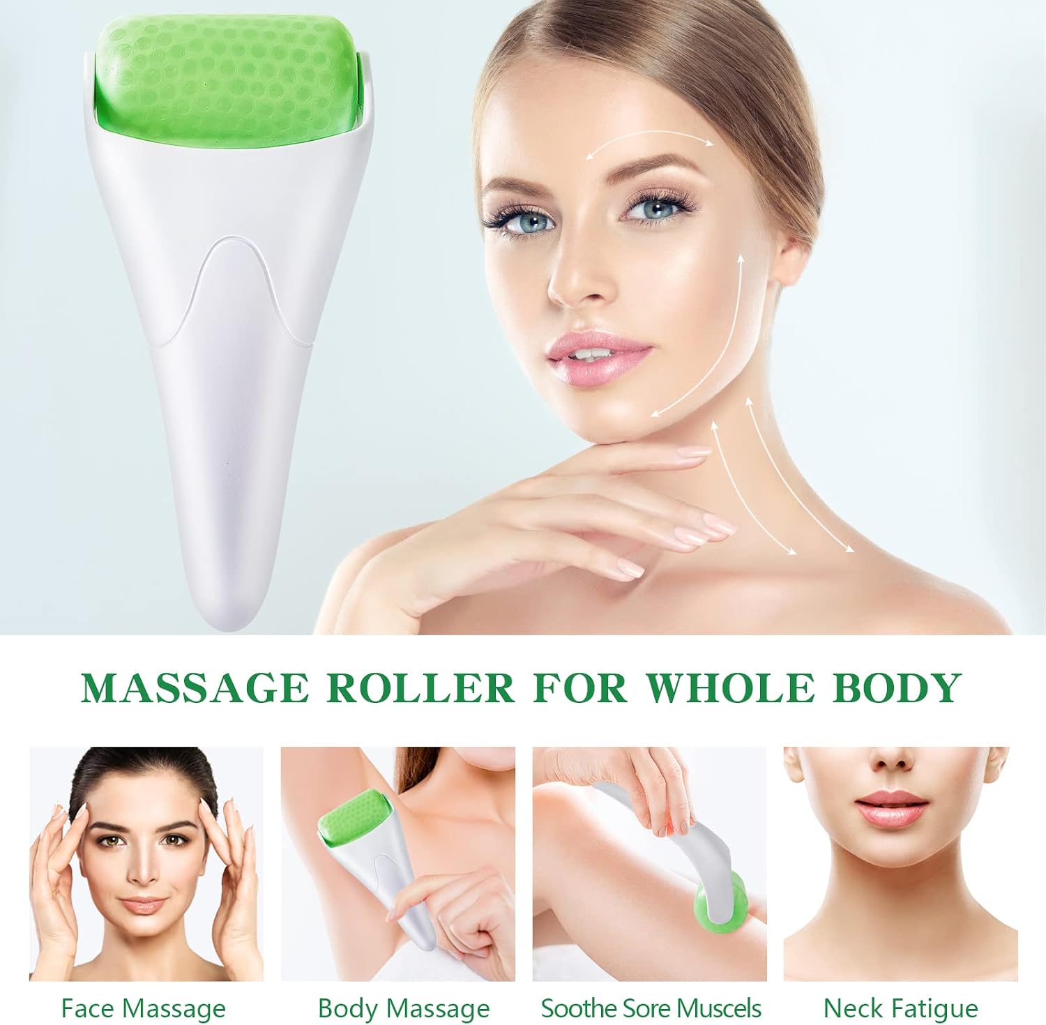 Reusable Ice Roller for Face and Eyes, Cooling Facial Massage Tool for Skincare - Image 5