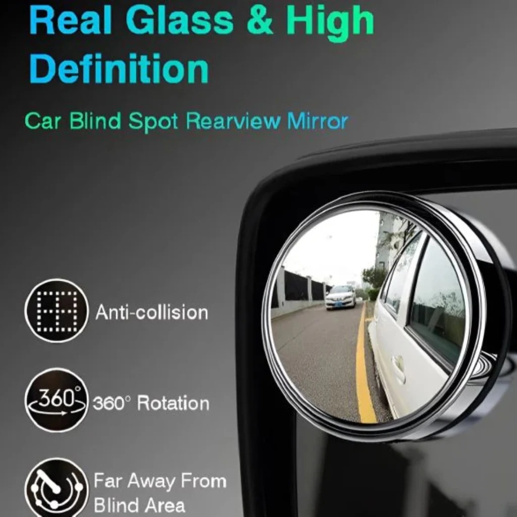 Car Blind Spot Mirror Set, 2 Pcs Round Original Glass Convex Mirrors - Image 6