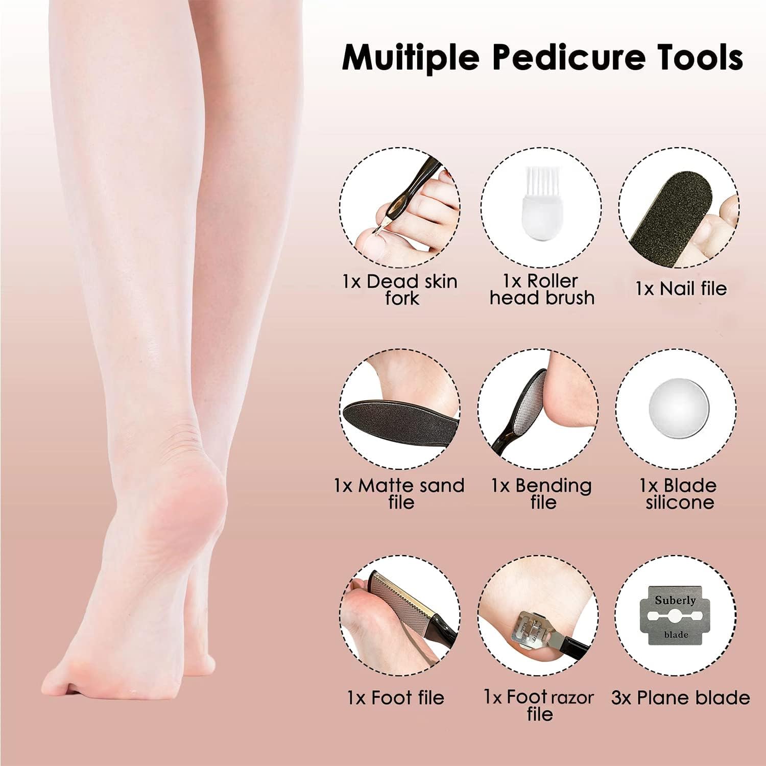 Electric Pedicure Foot File Callus Remover Rechargeable Foot Scrubber - Image 4