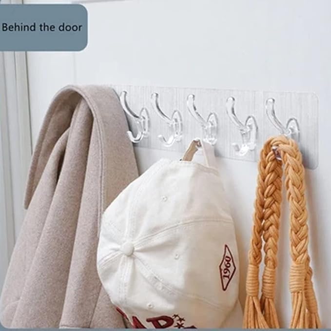 Self-Adhesive Wall Hanger with 6 Hooks - Image 8