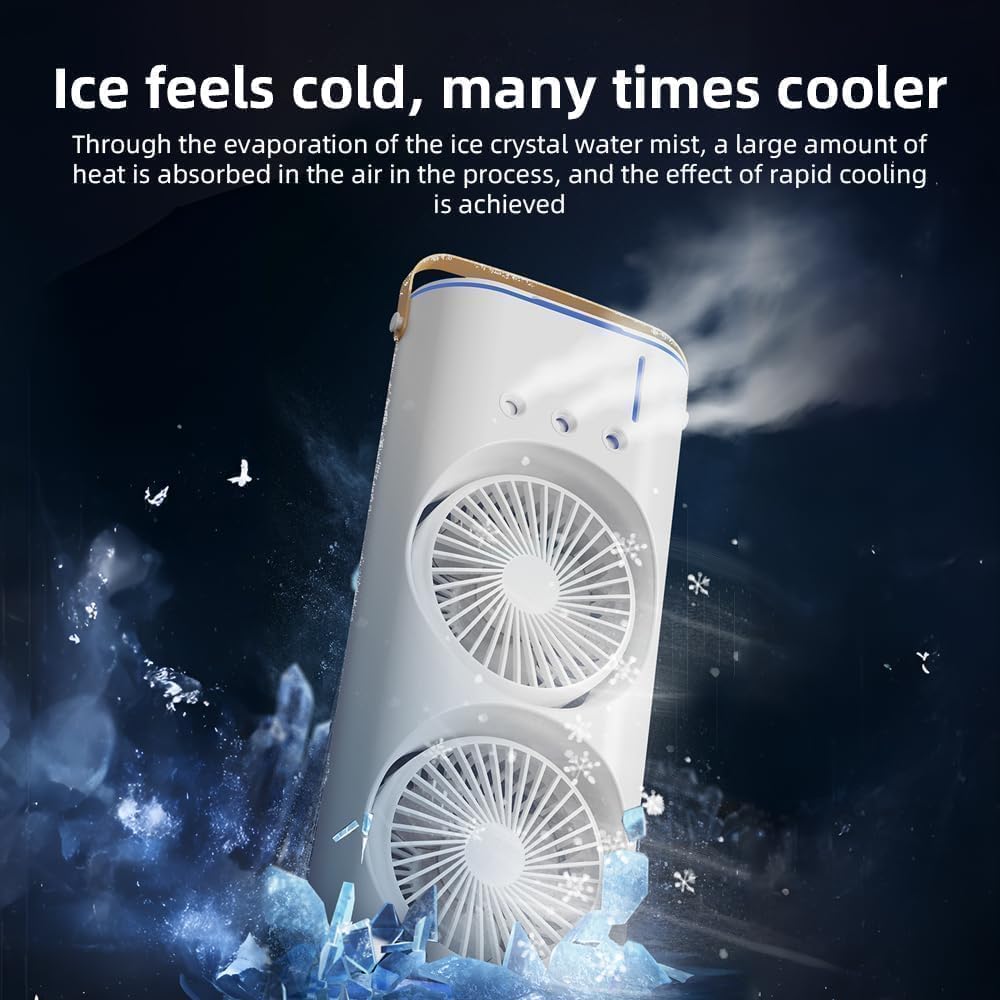 Portable Air Cooler Mini Fan with 3 Mist Spray Modes - Image 5