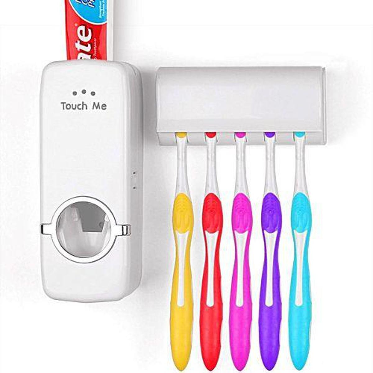 Wall Mounted Toothpaste Dispenser and Toothbrush Holder - Image 2