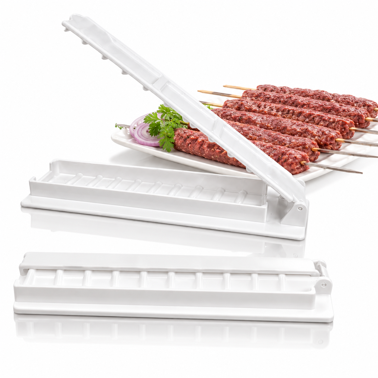 Manual Kebab Maker Skewer Press Mold for Long Skewers - Image 2