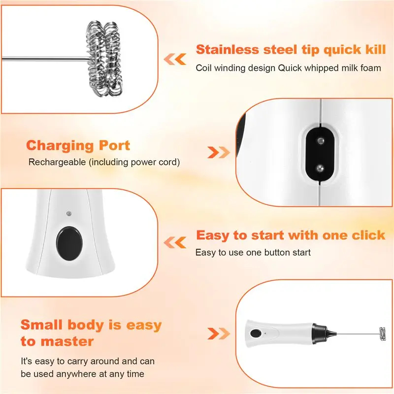 Handheld Electric Milk Frother and Coffee Mixer - Image 7
