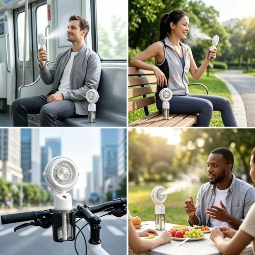 Portable Misting Handheld Fan with Water Spray - Image 9