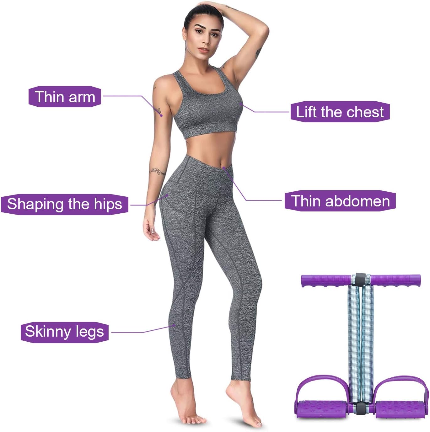 Elastic Sit-Up Pull Rope with Dual Spring Tension - Image 4