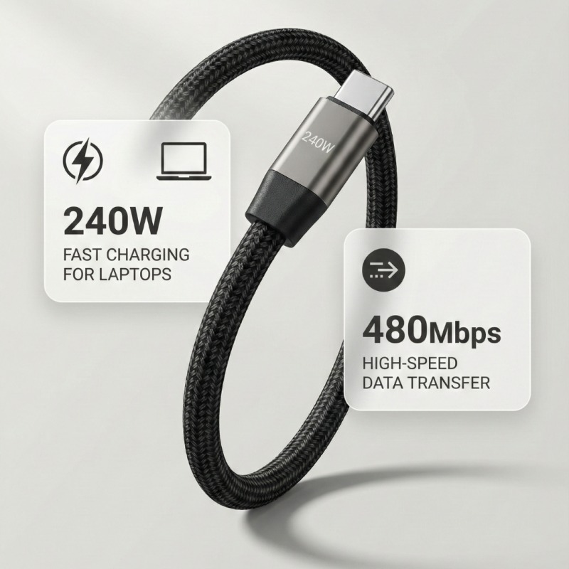 240W Type-C to Type-C Fast Charging Cable - Image 5