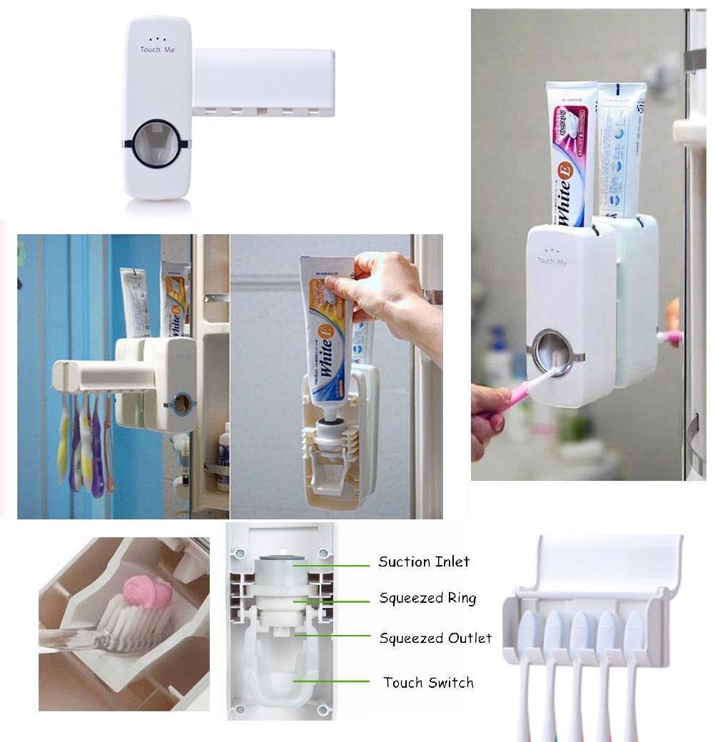 Wall Mounted Toothpaste Dispenser and Toothbrush Holder - Image 6