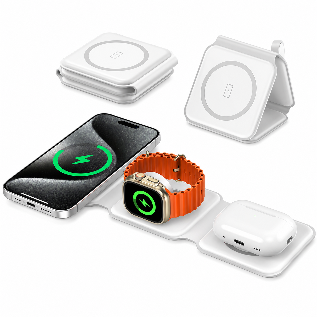 3-in-1 Wireless Charging Station with Magnetic Stand - Image 2