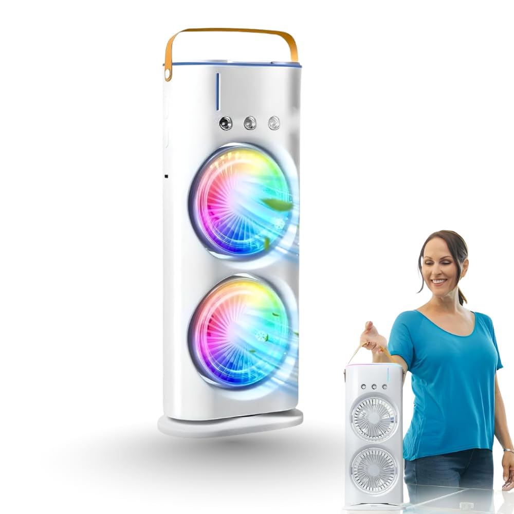Portable Air Cooler Mini Fan with 3 Mist Spray Modes - Image 3