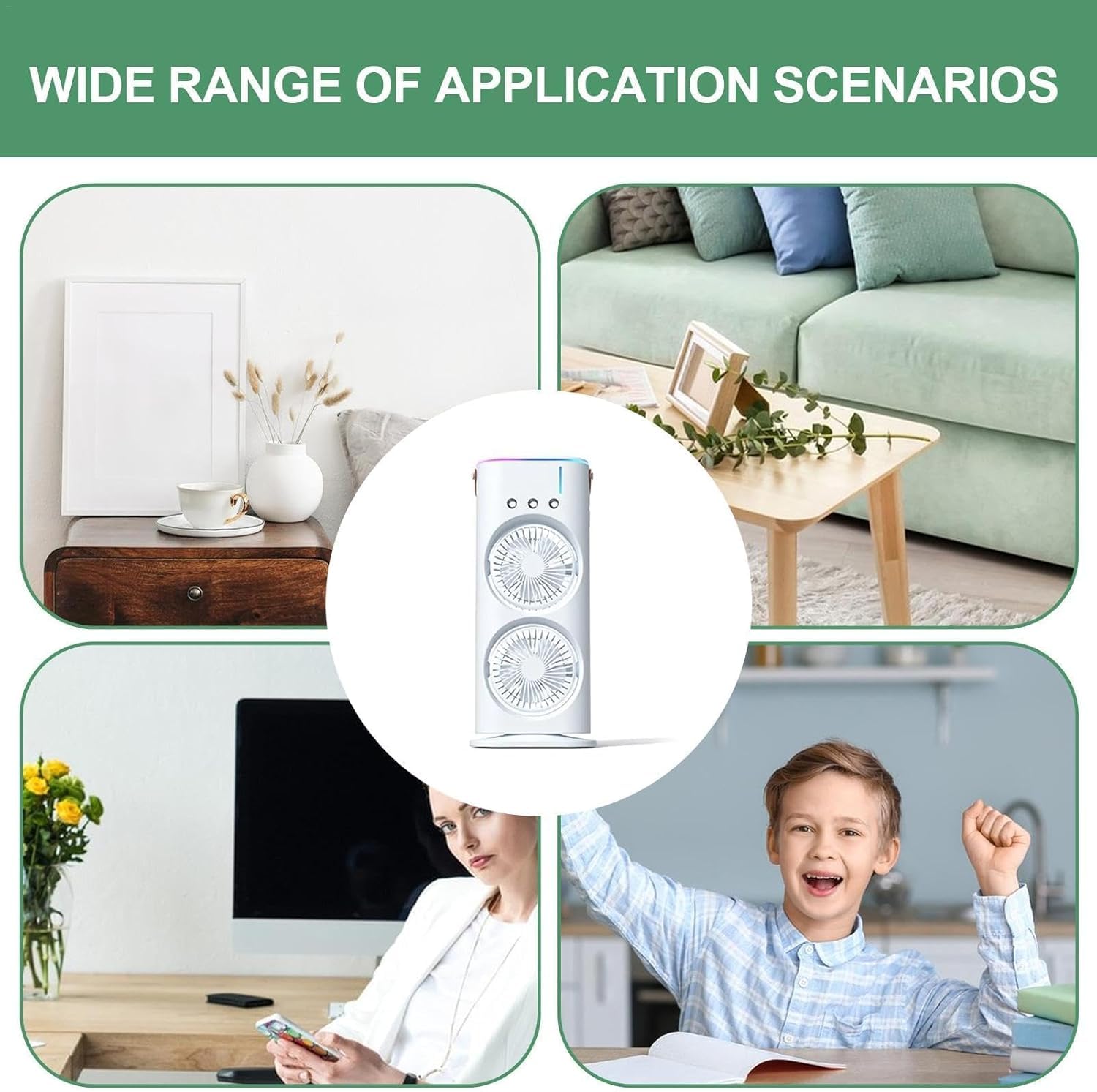 Portable Air Cooler Mini Fan with 3 Mist Spray Modes - Image 8