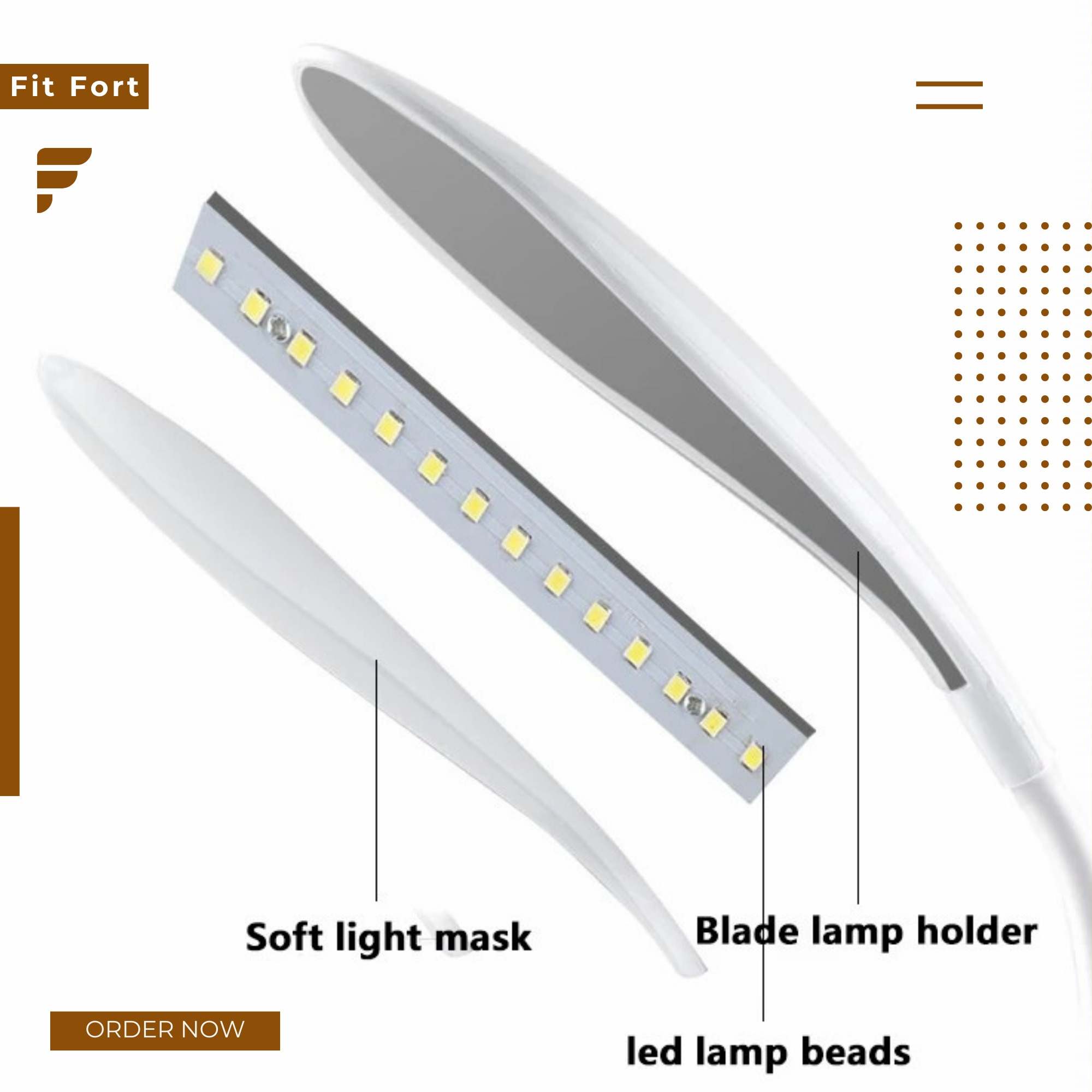 Portable 360° Adjustable LED Desk Lamp with 3 Brightness Levels - Image 10