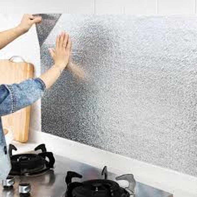 Waterproof Oil-Proof Aluminum Foil Kitchen Wall Sticker - Image 7