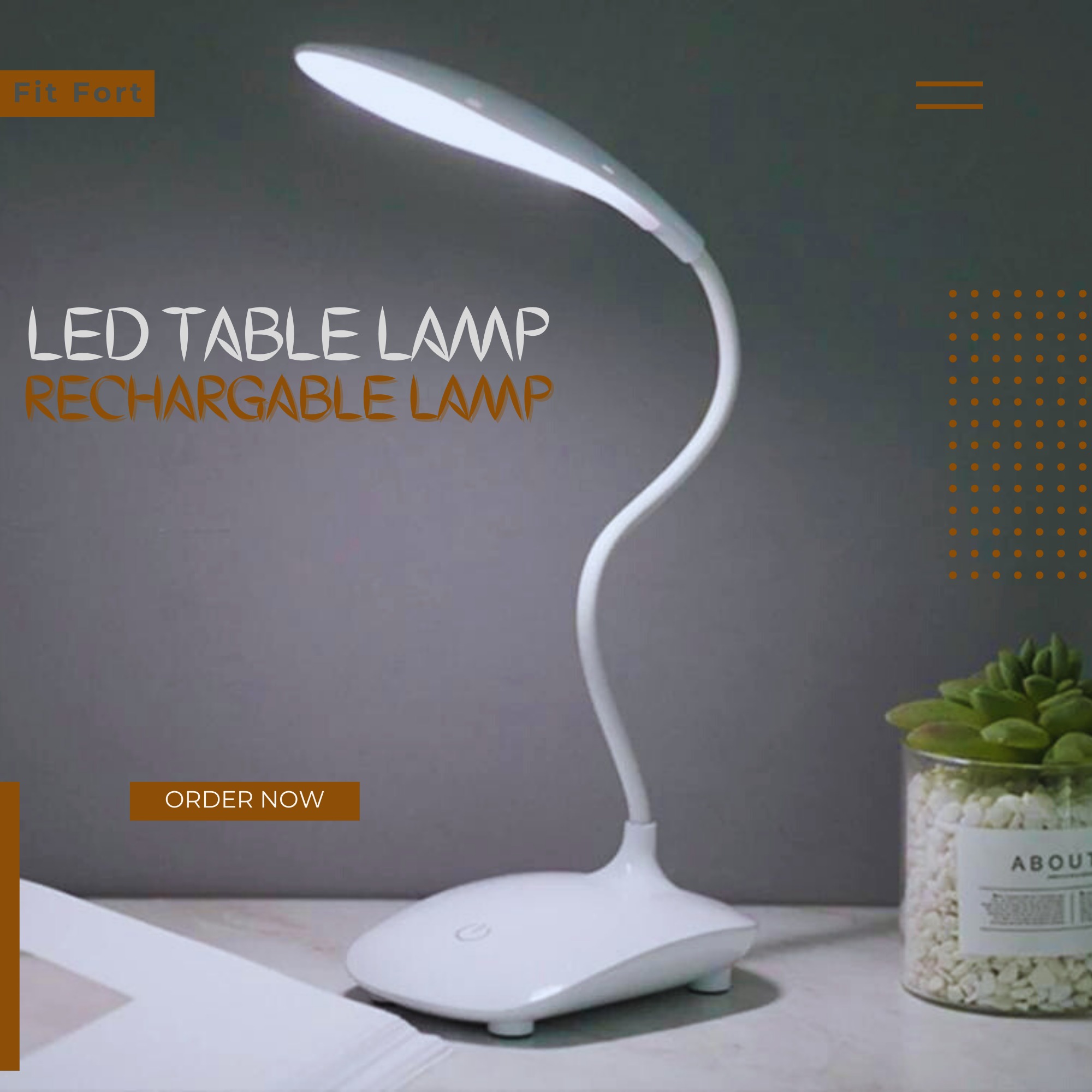 Portable 360° Adjustable LED Desk Lamp with 3 Brightness Levels - Image 8